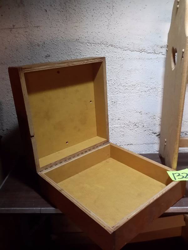 Nice Solid Hardwood Rack, unfinished.  Hardwood Storage Box