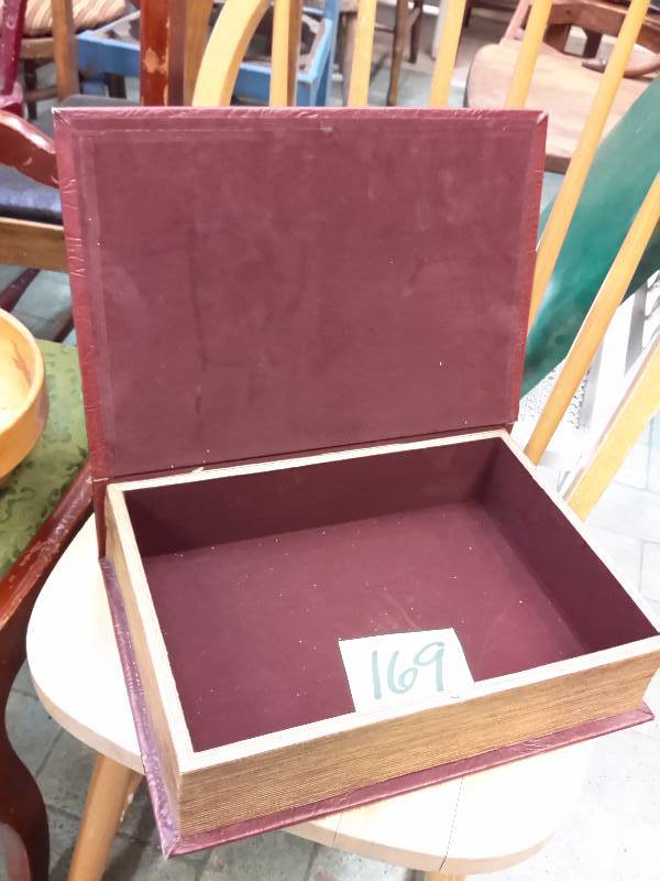Book style Storage Box, Wooden bowl