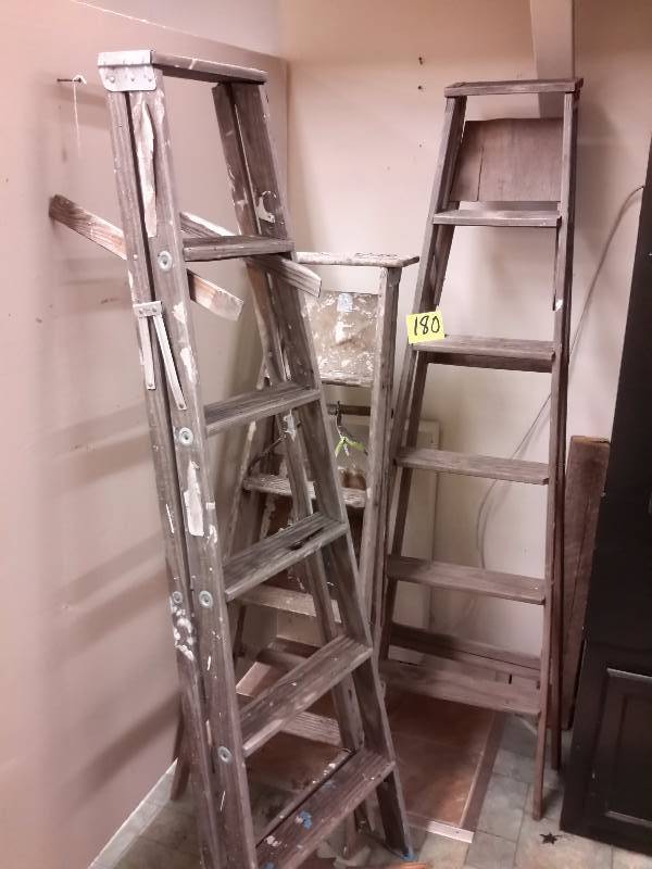 3 Very old Step ladders