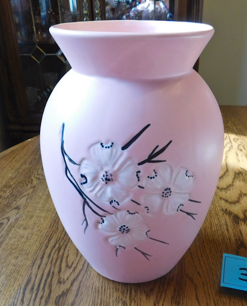vintage McCoy pink painted vase