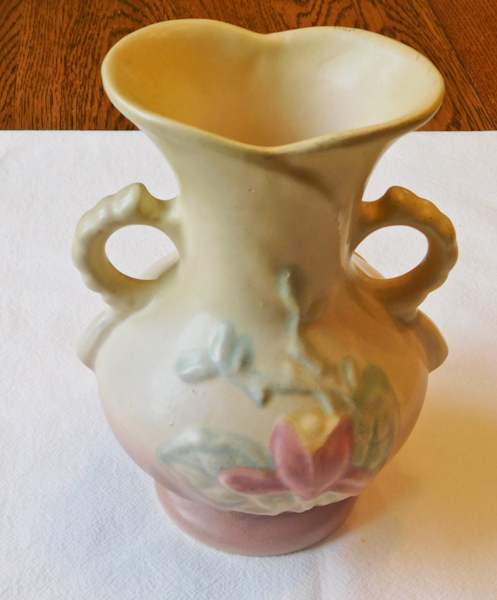 vintage Hull yellow pastel floral vase