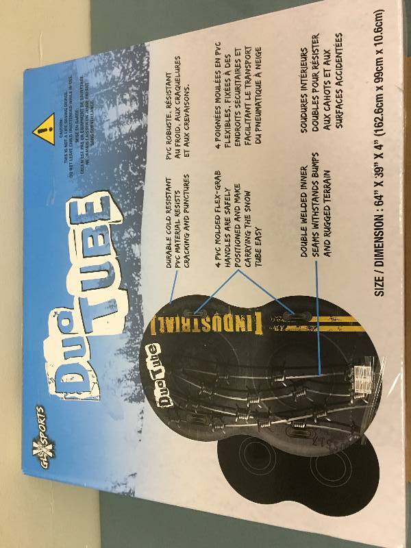 lot 33 image: GLX Sports Duo Tube Two Person Figure 8 Style Snow Tube Sled