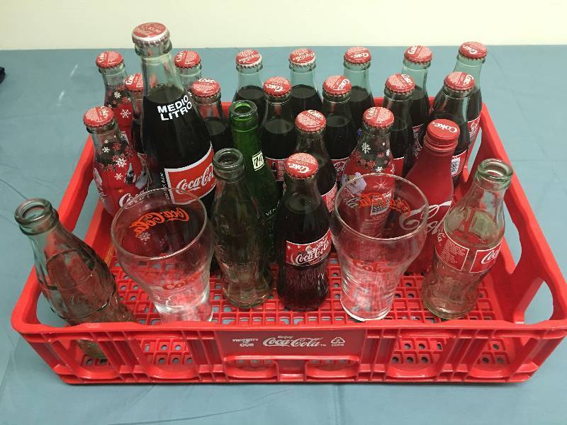lot 51 image: assortment of coca cola  bottles and cups