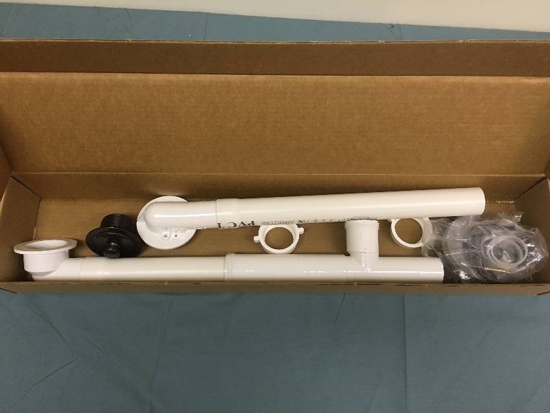 lot 15 image: Watco 550-PP-PVC-BZ Tubular Plastic Push Pull PVC Oil-Rubbed Bronze Bath Waste retail $34