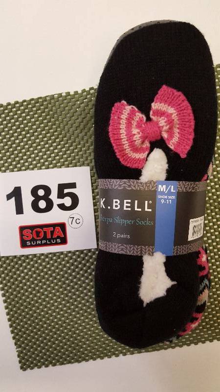 K.BELL SHERPA SLIPPER SOCKS  9-11