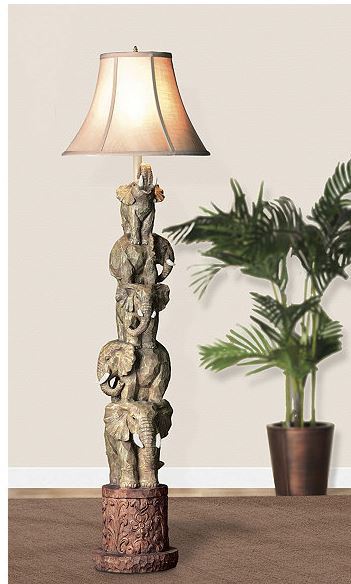 lot 53 image: Elephant Floor Lamp