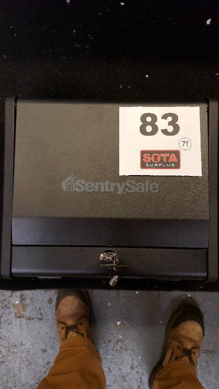 lot 83 image: SENTRYSAFE PORTABLE PISTOL SAFE  BLACK