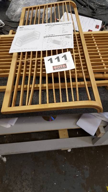lot 111 image: 3 Tier Bamboo Shoe Shelf