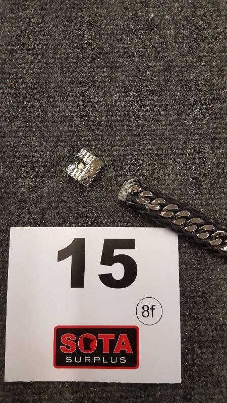 lot 15 image: Crucible Mens Stainless Steel Leather Bracelet Black