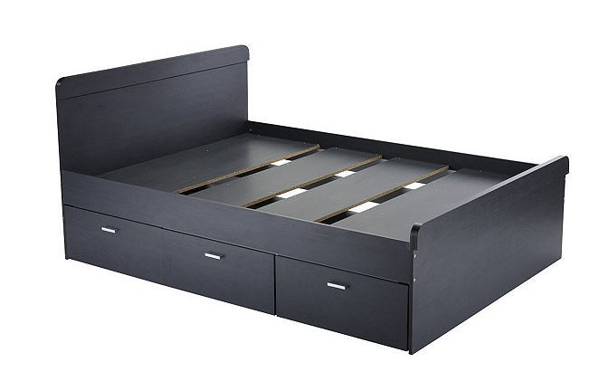 lot 3 image: alcove Bennet Queen Platform Bed - Black