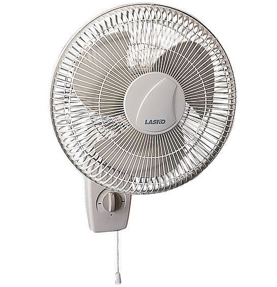 lot 80 image: Lasko 12 Oscillating Wall Fan   WHITE