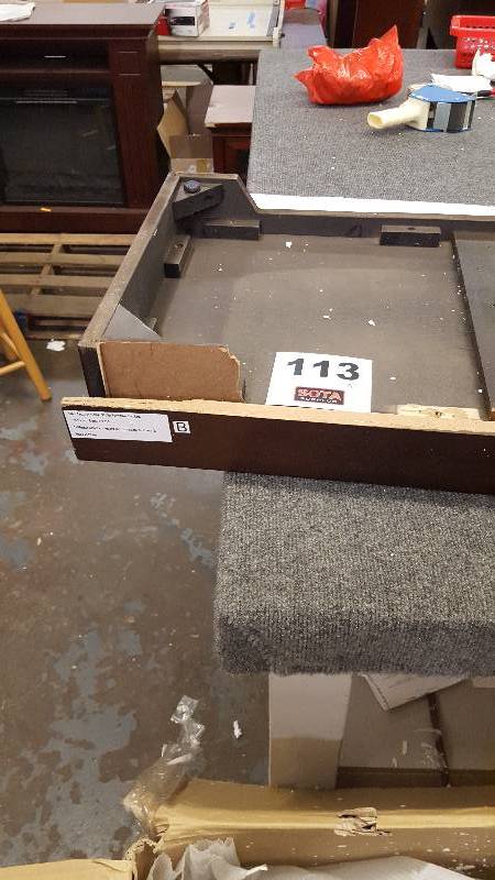 lot 113 image: TV Console Fireplace Mantel