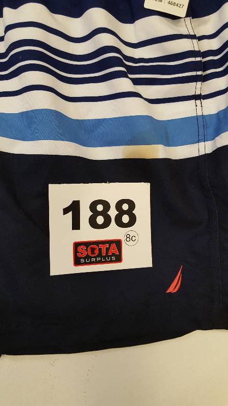 lot 188 image: NAUTICA VOLLEY SWIM TRUNKS  BLUE LG