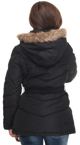 Rocawear�large pockets hooded puffer jacket - Merlot Color - XL