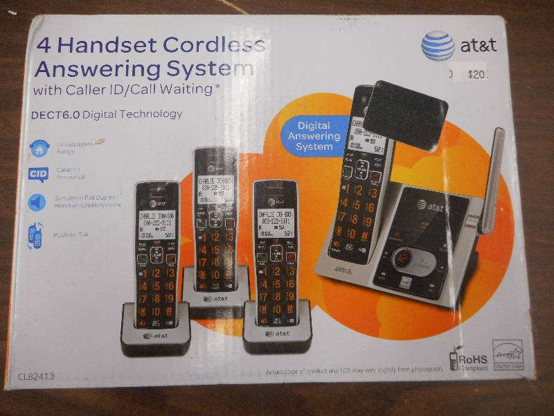 AT&T 4 HANDSET CORDLESS ANSWERING SYSTEM LOT