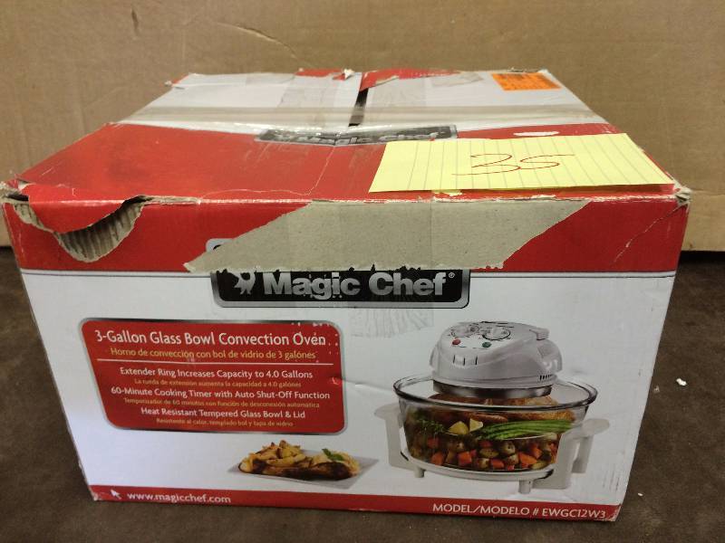 Magic Chef 3 Gallon Glass Bowl Convection Oven New