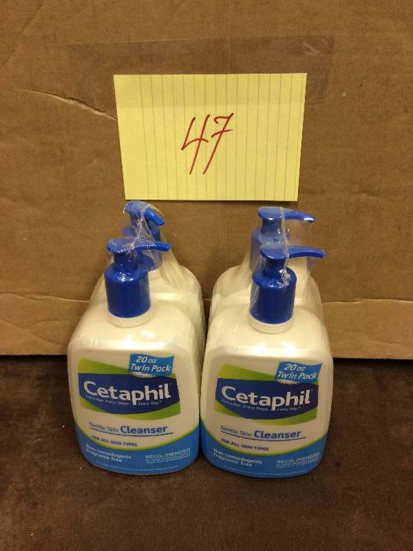 Lot of 4 -02 Twin 20 oz Packs of Cetaphil Cleanser for all skin types New