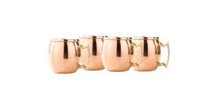 Set of 4 New Solid Copper Moscow Mule Cups