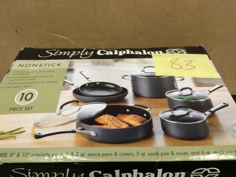 Simply Calphalon 10 PC Cookware set New