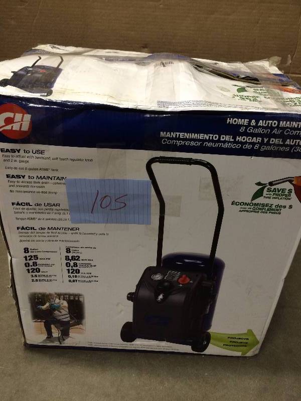 CH 8 Gallon Compressor Tested Works