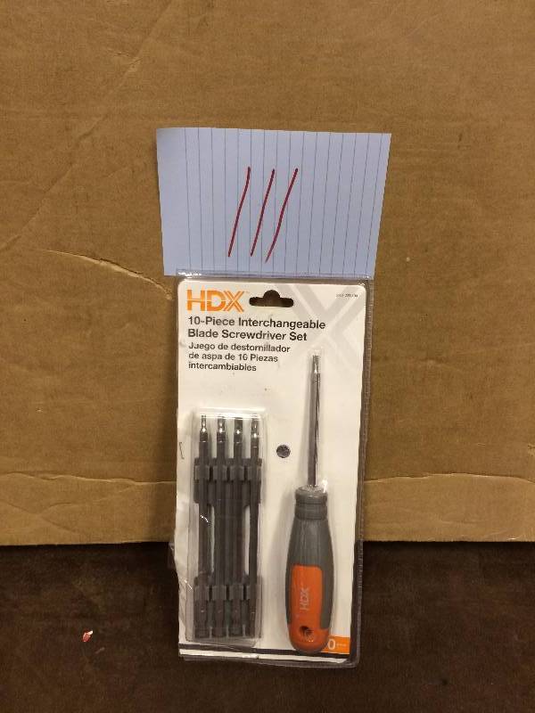 HDX10 PC Interchangeable Blade Screwdriver Set New