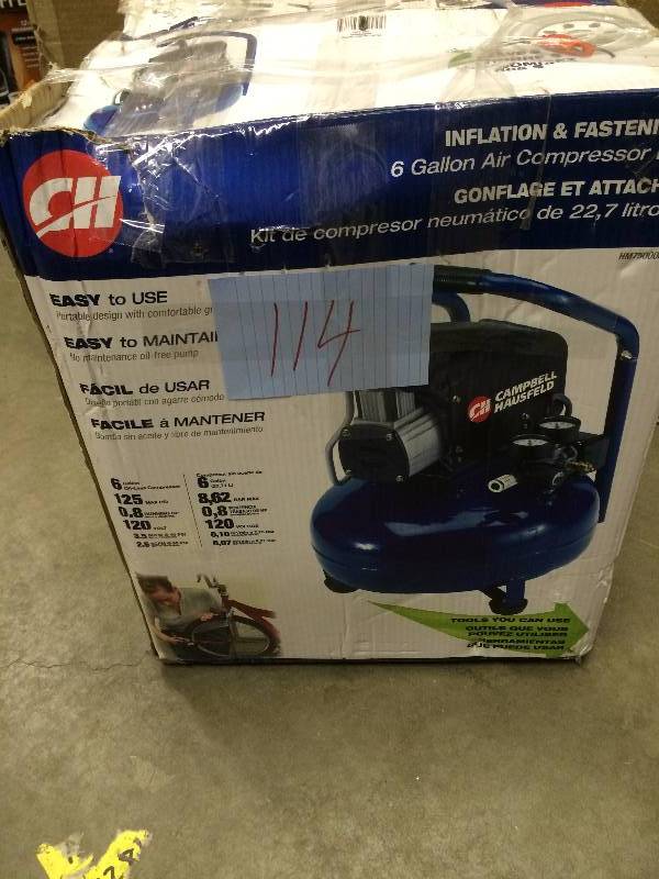 CH 6 Gallon Compressor Tested Works