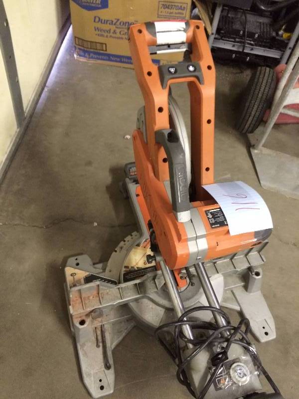 Ridgid Miter Saw used missing Dust bag tested works