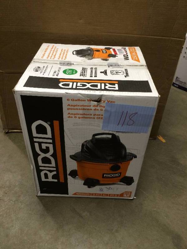 Ridgid WD0670 WetDry Vav 6 Gal New