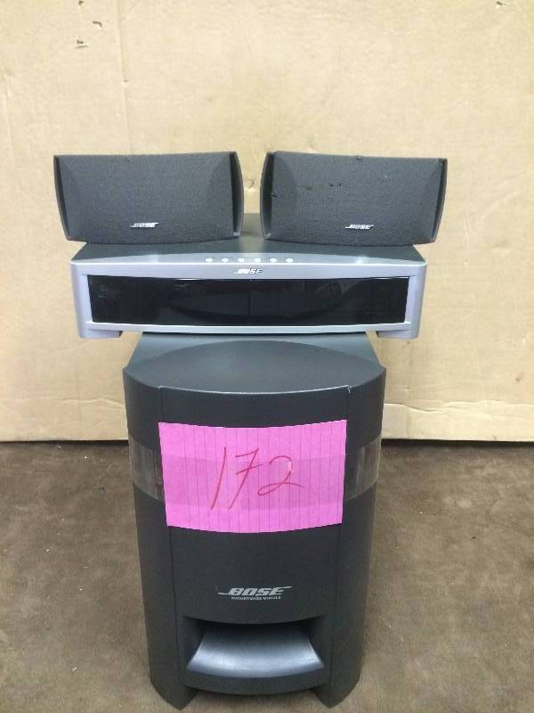 Bose PS3-2-1 II Powered Subwoofer AV 3-2-1 II Media Center,Speakers missing power cord and remote