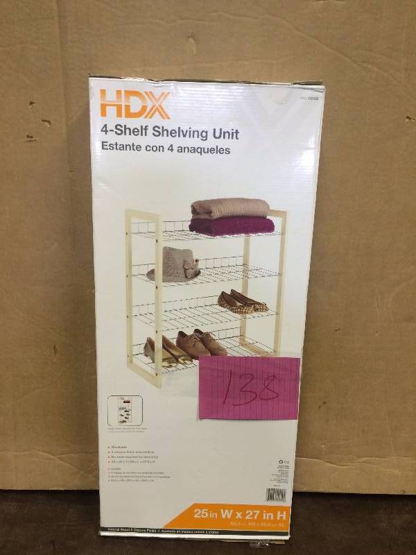 HDX 4 Shelving Unit New