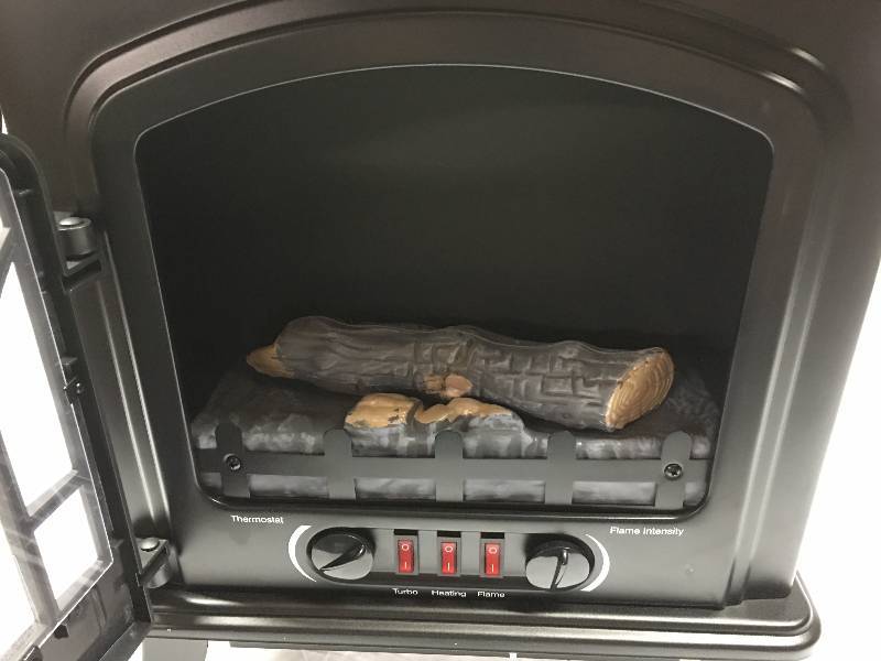Freestanding Compact Electric Fireplace Heater retail $100