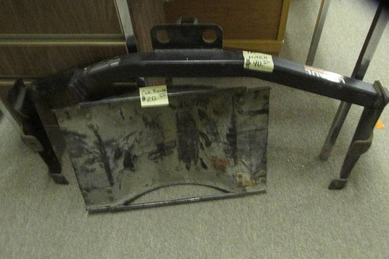 Heavy metal car wheel roller, hitch...