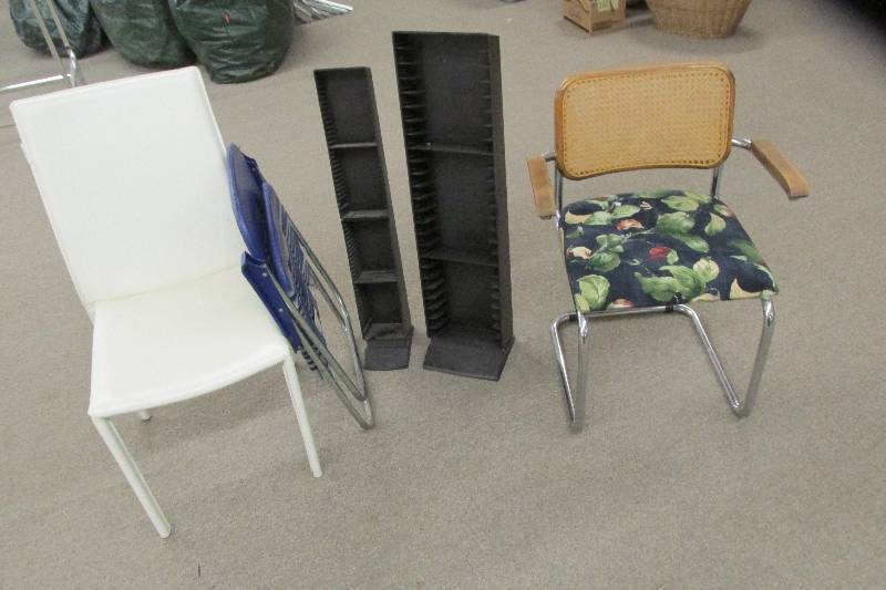 Lot of chairs and holders...