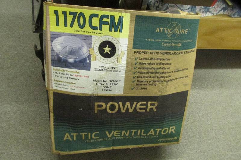 Power attic ventilator...