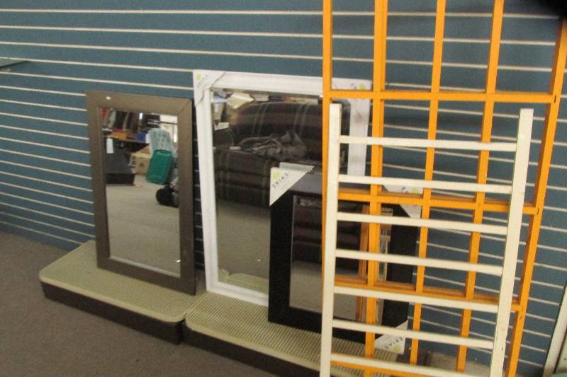 Lot of mirrors and wood frame...