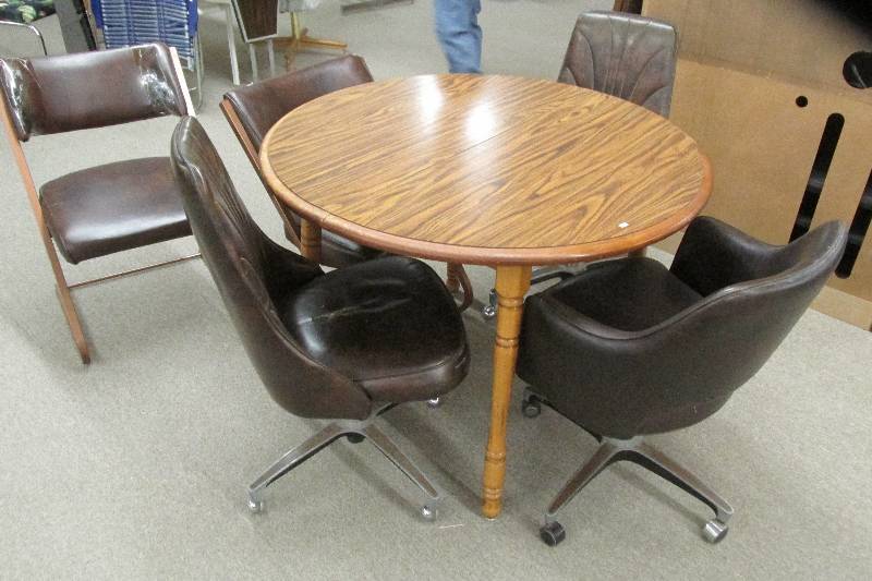 Table with assorted chairs...
