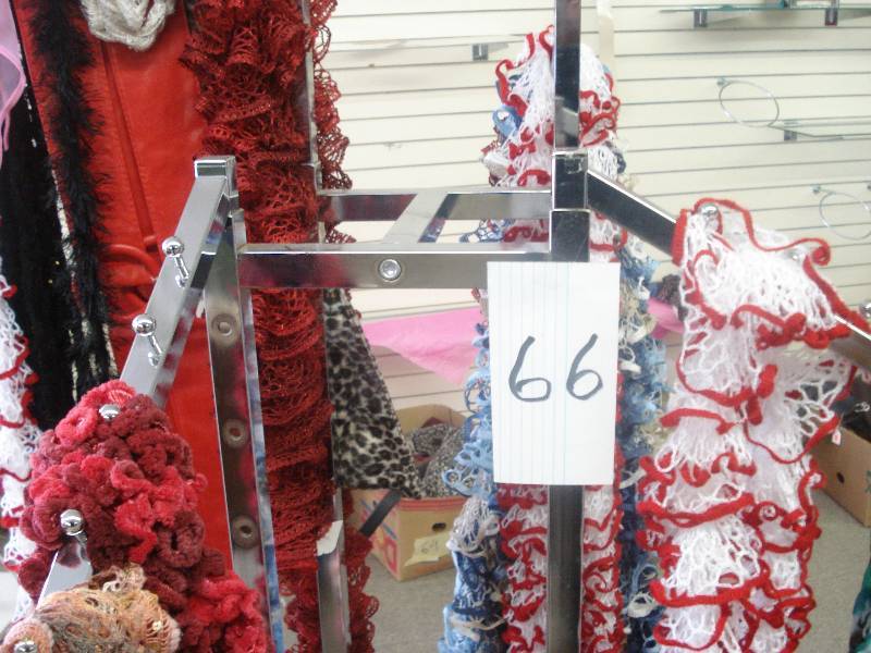 Display of scarves and accessorite...