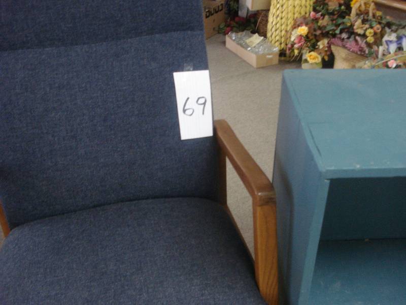 Blue chair and stand...