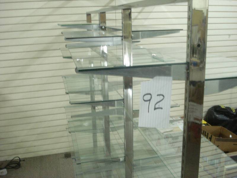 Glass metal frame display shelf...
