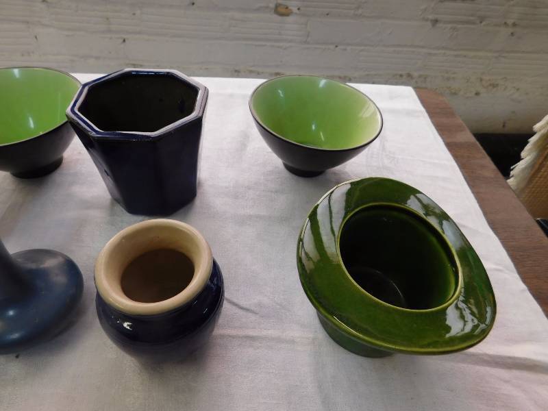 This lot is an interesting group of decor and serving items