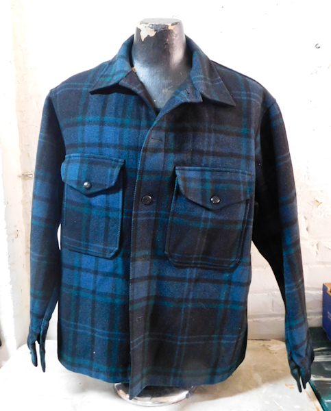 Pendleton XL green tartan plaid Jacket  blunt cut