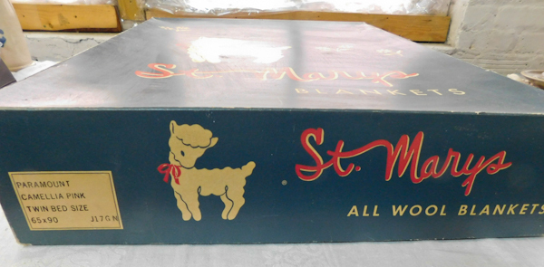 Antique St. Marys Blanket box and Two Capitol Moccasin boxes