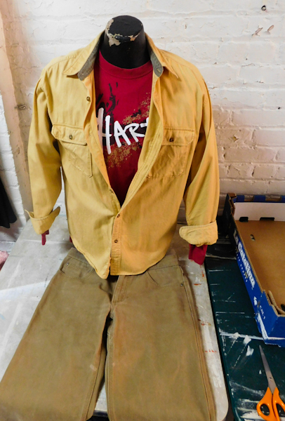 Duluth Trading Co 34 x 30 pants, Carhartt shirt and work shirt