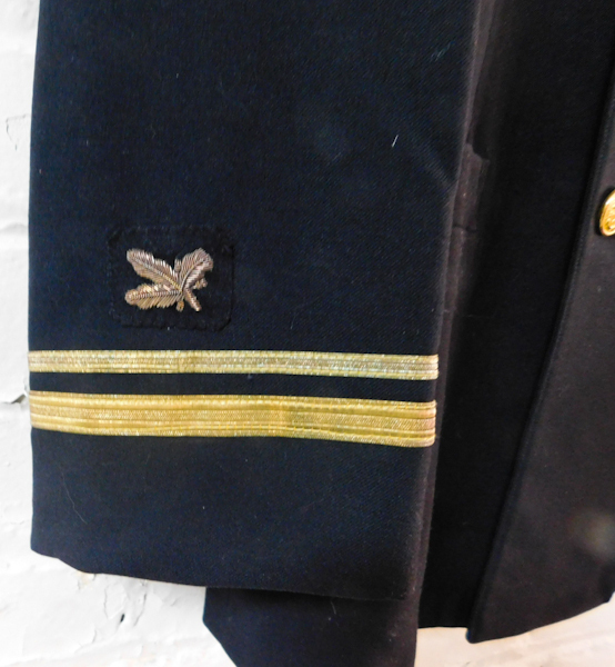 40L small 6 button blue military dress coat