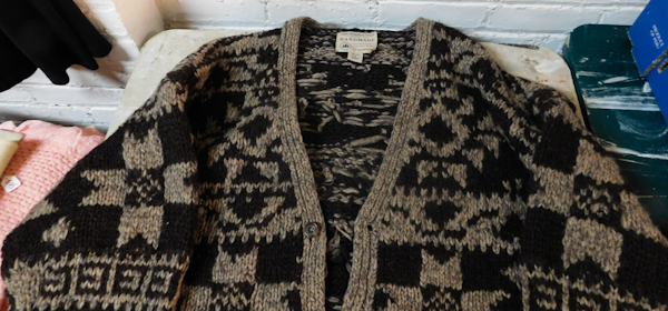 Ambercrombie and fitch handmade wool knit sweater