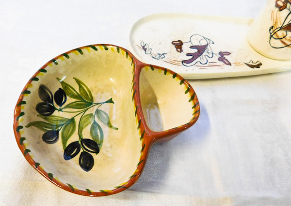 decorative pottery serving items olive server