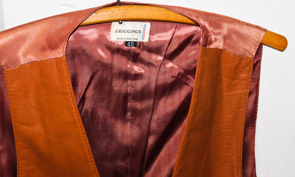 J. Riggins leather front vest