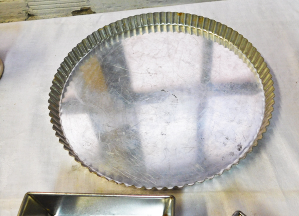 real steel large French Tart pan