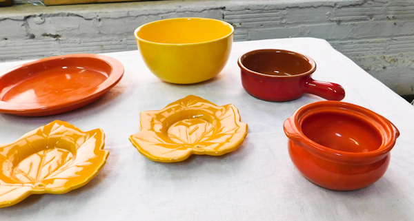 colorful serving items rich fall colors