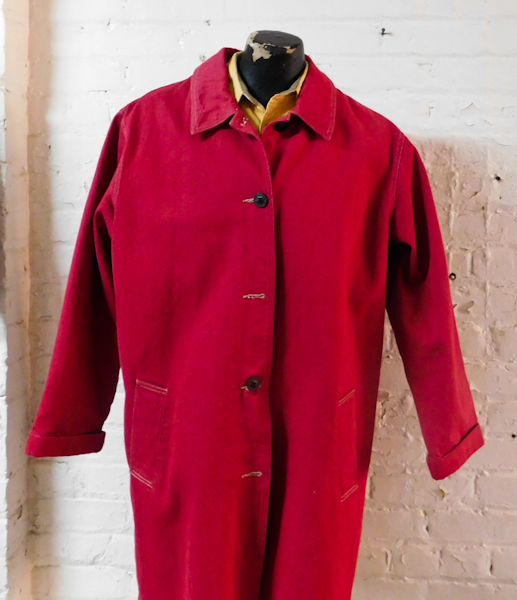 ladies size 1X red denim duster by Denim Co.